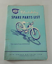 Spare Parts list NSU Quickly from engine no. 208 685 / 225 052