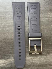 Breitling OEM 24MM Plongeur Pro Bleu Marine Caoutchouc Sangle W / Tang Boucle