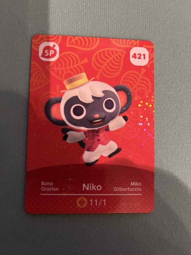 Carte amiibo animal - carte,