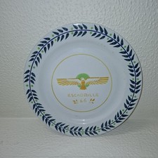 Rare Assiette Aviation Escadrille Pilote 1914 1918 Insigne BR 66 Casque