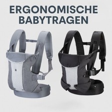 Porte-bébé 4 en 1, gris clair - polyvalent, aide au portage réglable pour nou...