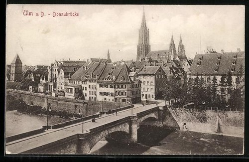 Carte postale ulm pont - a., d.,