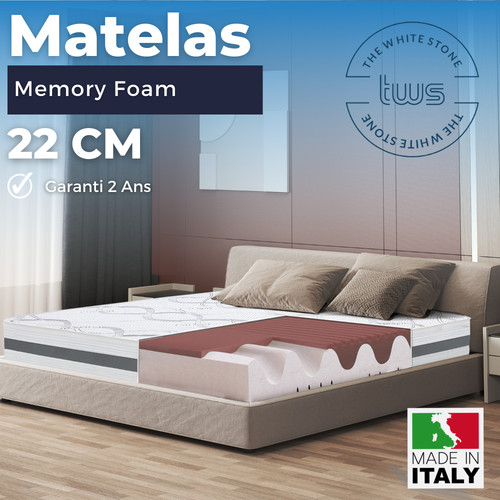 Matelas 22cm mousse à - 22cm,