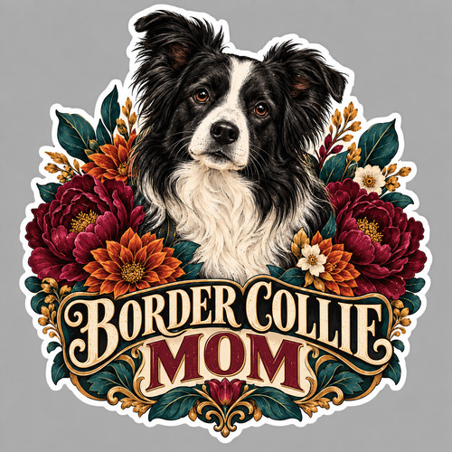 Border collie sticker - collie, vinyl