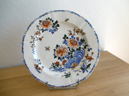 Plat rond faience - plat, decor