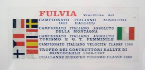 Lancia fulvia glass sticker - /,
