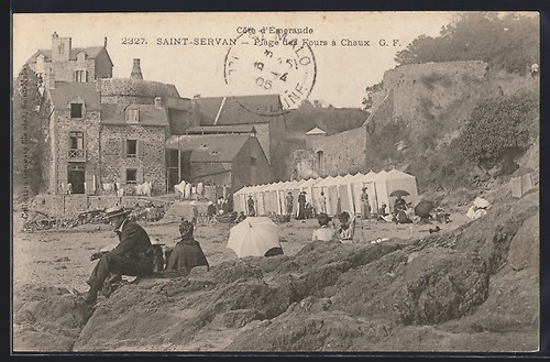 Cpa saint servan plage des - cpa,
