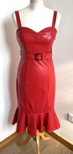 robe T36 faux cuir rouge