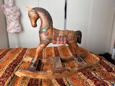 cheval à bascule vintage en bois