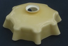 old opaline glass pendant lamp chandelier lampshade vintage N16 yellow beige