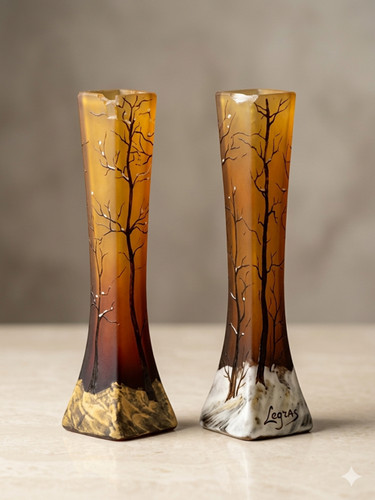 Paire vases art nouveau - vases,