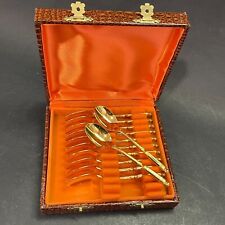Christmas Collar, Set of 12 Russian Mocha Spoons in its Case