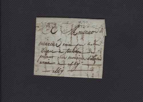 Lettre marque postale port