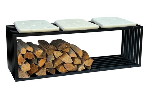 étagère bois cheminée - en,