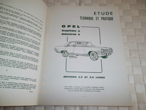 Revue technique opel - technique, kapitan