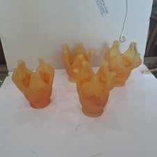 Lot de 4 tulipes pate de verre