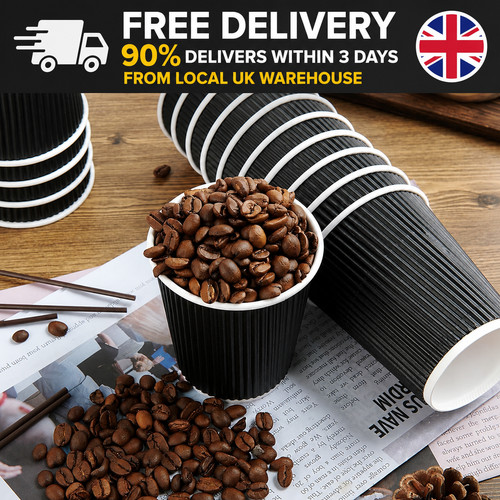 Tasses papier kraft noir - en,