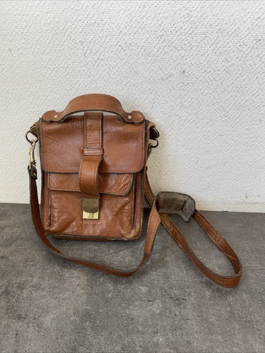 Ancienne besace cuir sac - besace,