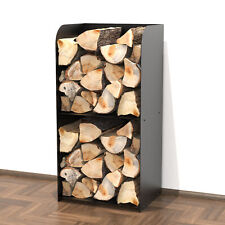 Étagère À Bois De Foyer En Acier Massif Revêtue Par Poudre