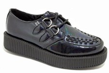 T. U. K.V8990 Tuk Viva Traditionnel 2-Ring Rond Bas Creeper Noir/Petrol Brevet