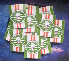 100 x GLASGOW CELTIC 8CM x 5.8CM STICKERS - GREEN BRIGADE PARKHEAD ULTRAS CFC
