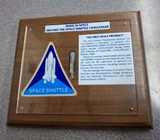 Vintage NASA Space Shuttle Challenger Polystyrene Spheres Specimen Plaque 8"×7"