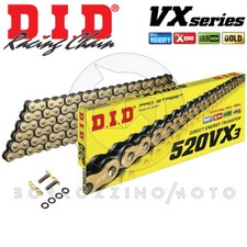 MOTORCYCLE DID PROFESSIONAL STEP 520 VX3 118 GEAR CHAIN GOLD G&B