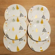 Lot 6 Assiettes À Dessert Royal Boch Noël Christmas Porcelaine