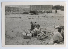 Young Picnic Beach Evening, Sands Wild Coast - Vintage Photo 1962