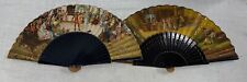 2 antique fans including 1 double sided