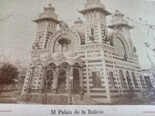 Photo CDV Paris UNIVERSAL EXHIBITION 1889 PALAIS DE LA BOLIVIE SOUTH AMERICA
