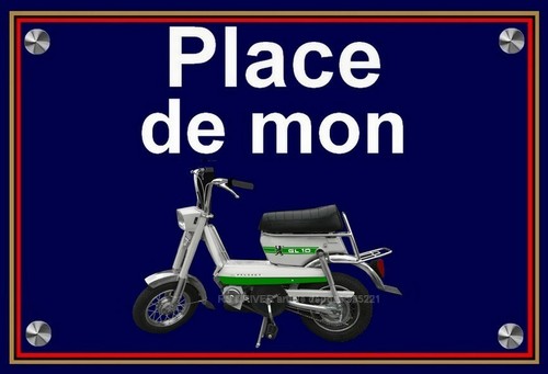 Plaque place de mon - plaque, "