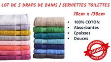 Lot de 5 Draps de bain -