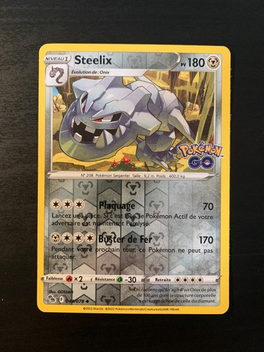 Carte pokémon reverse steelix - pokémon,