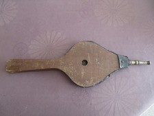 ANCIEN SOUFLET EN BOIS ET CUIR