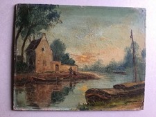 huile sur panneau. signée