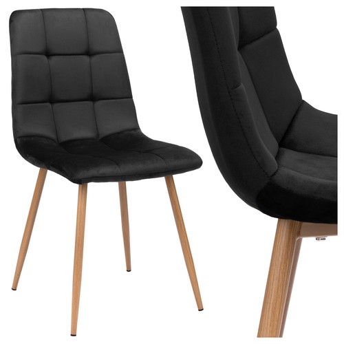 Fauteuil velours noir - en,