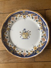 ANCIENNE GRANDE ASSIETTE EN FAÏENCE FLEURIE
