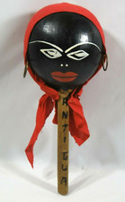 Folk Art Voodoo "Musical Instrument" "Shaker" "Gourd" "Beans" "Head on a Stick"