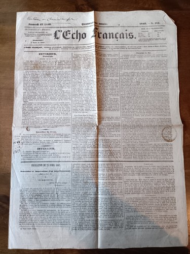 Vieux journal l echo - -, l'echo