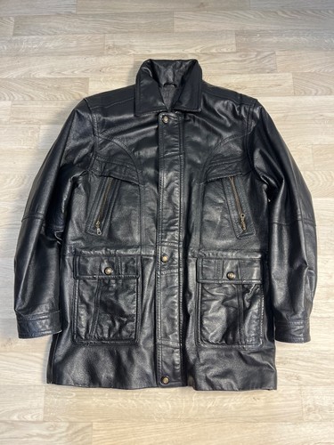 Veste cuir noir véritable - en,
