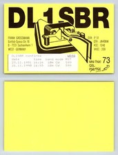 Ham Radio QSL QSO Postcard DL1SBR, Sachsenheim 1, BW, Germany