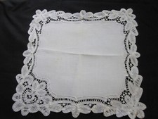 Antique linen and lace placemat