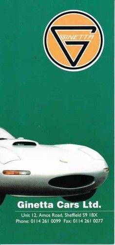 Catalogue brochure ginetta - ginetta, g33