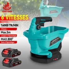 Épandeur d'engrais électrique épandeur de graines pour batterie Makita 18 V