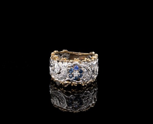 333 carat bicolore bague - bicolore, or