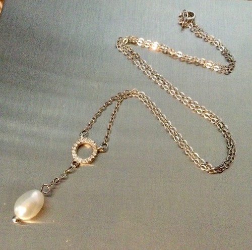 Argent massif 925 collier - en, y