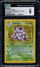 1999 Pokemon COSMOS Holo Test Print Nidoking #11 Base Set CGC 9 MINT