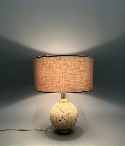 Lampe travertin luminaire 1970 - travertin,