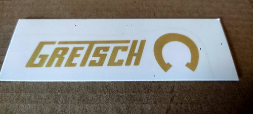 Gretsch gold headstock logo - headstock,